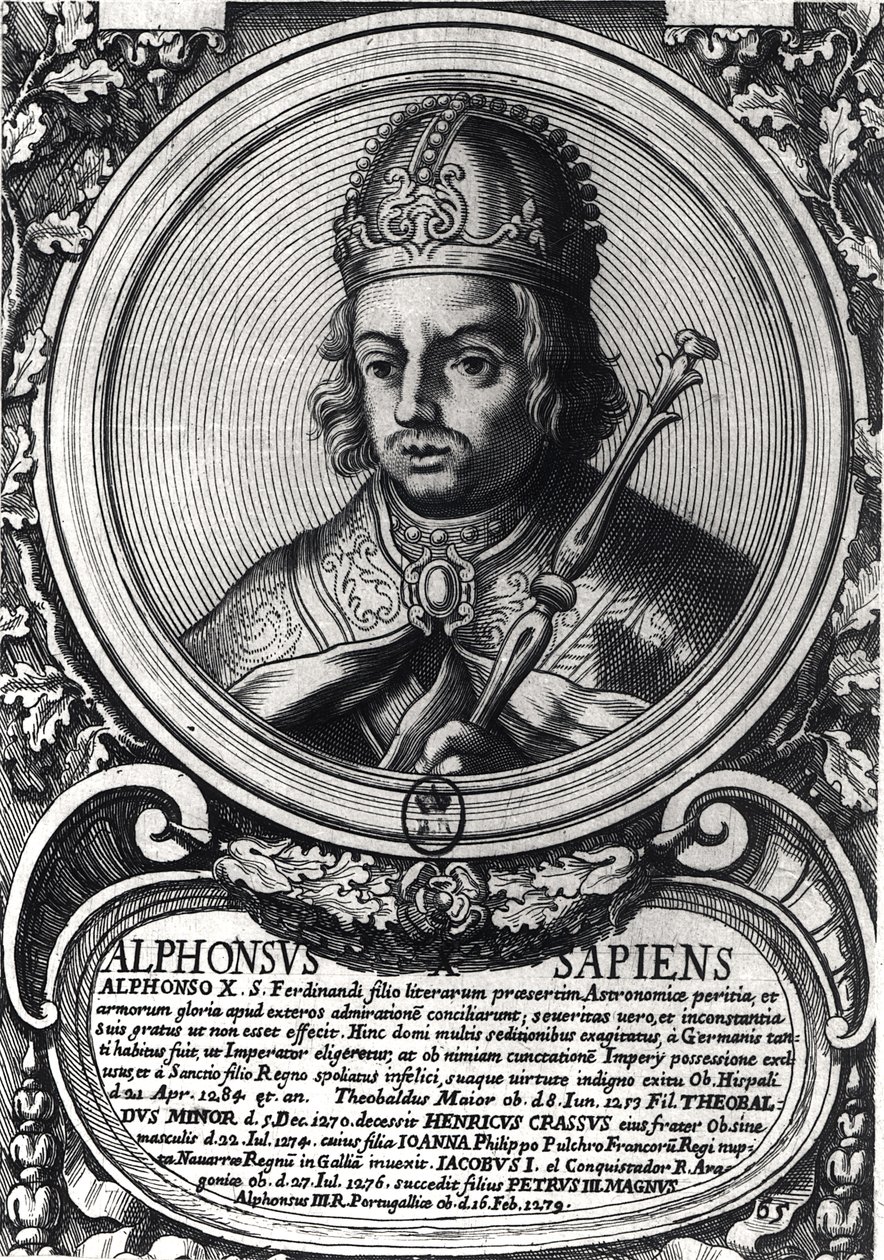 Portret Alfonsa X (1221-84) „Mądrego” autorstwa Unbekannt Unbekannt