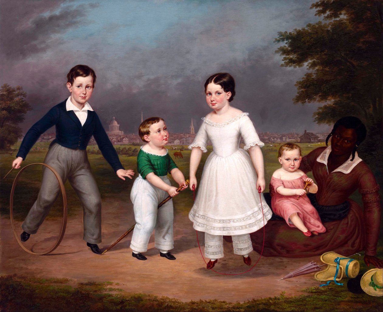 Robert, Calvin, Martha i William Scott i Mila autorstwa Unbekannt Unbekannt