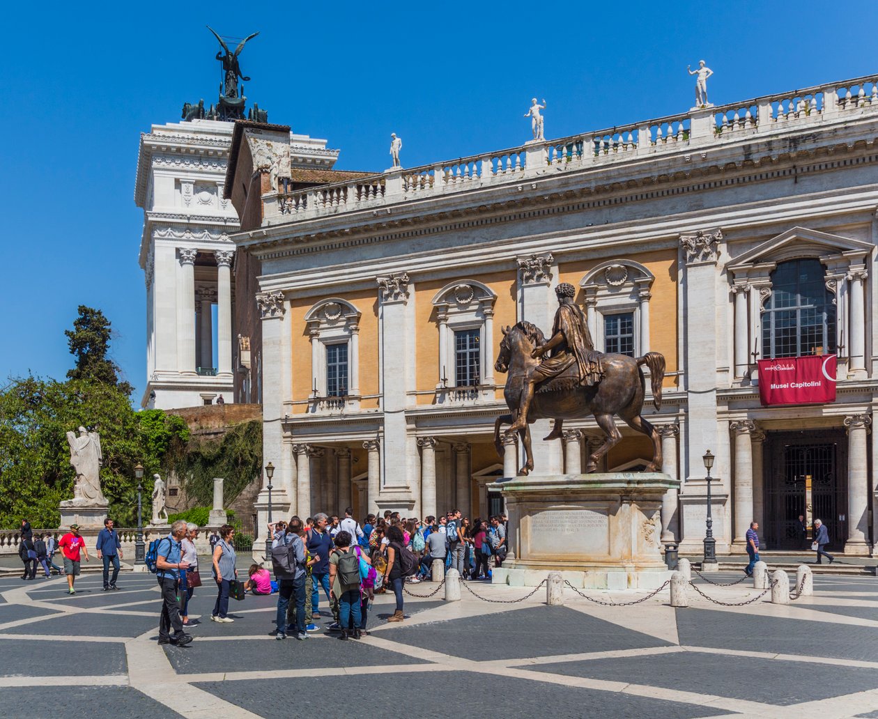 Rzym, Włochy. Plac Campidoglio. autorstwa Unbekannt Unbekannt