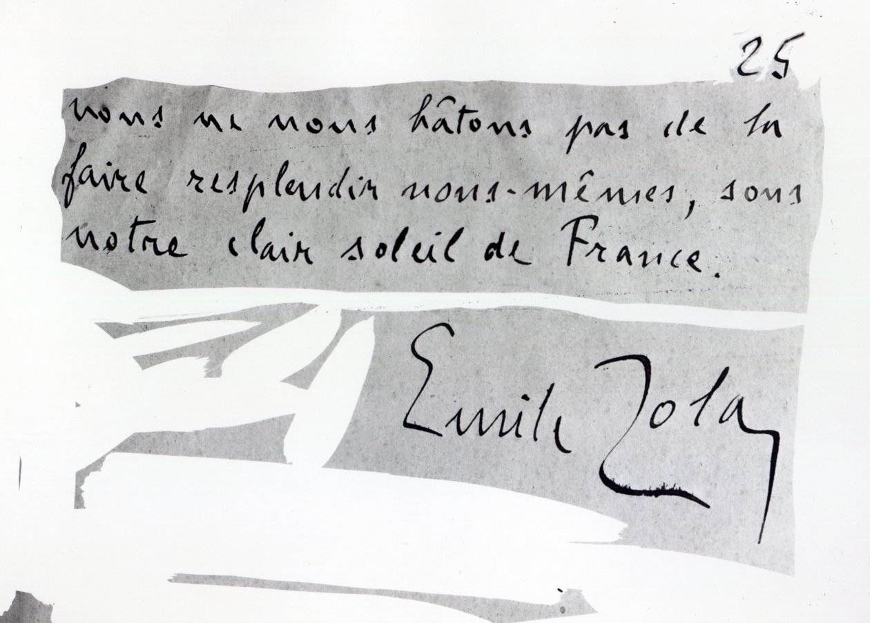 Podpis Emile Zola autorstwa Unbekannt Unbekannt