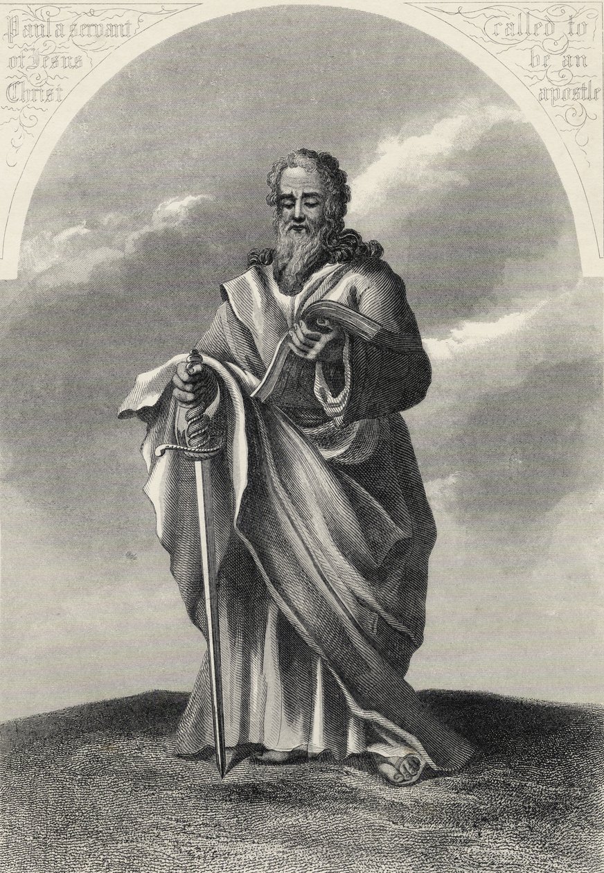Św. Paweł, z „The National Illustrated Family Bible”, wydanej ok. 1870 r. autorstwa Unbekannt Unbekannt