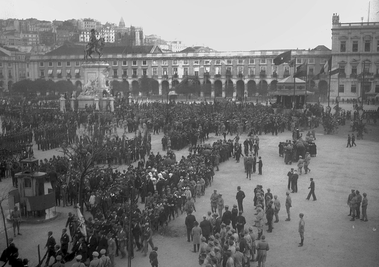 Uroczystości zwycięstwa na Praca do Comercio, Lizbona, 1918 r. autorstwa Unbekannt Unbekannt
