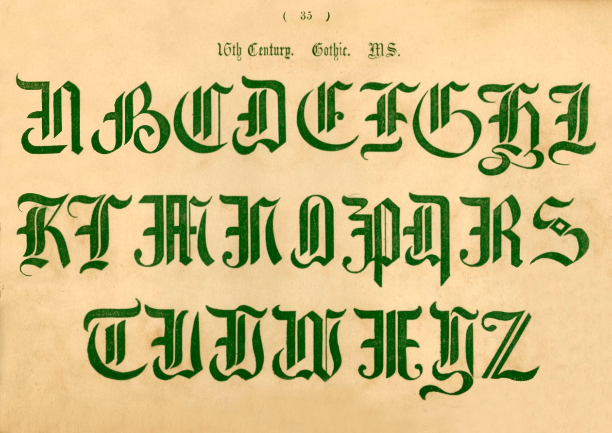 16 wiek. Gotyk. MS, 1862 autorstwa Unbekannt