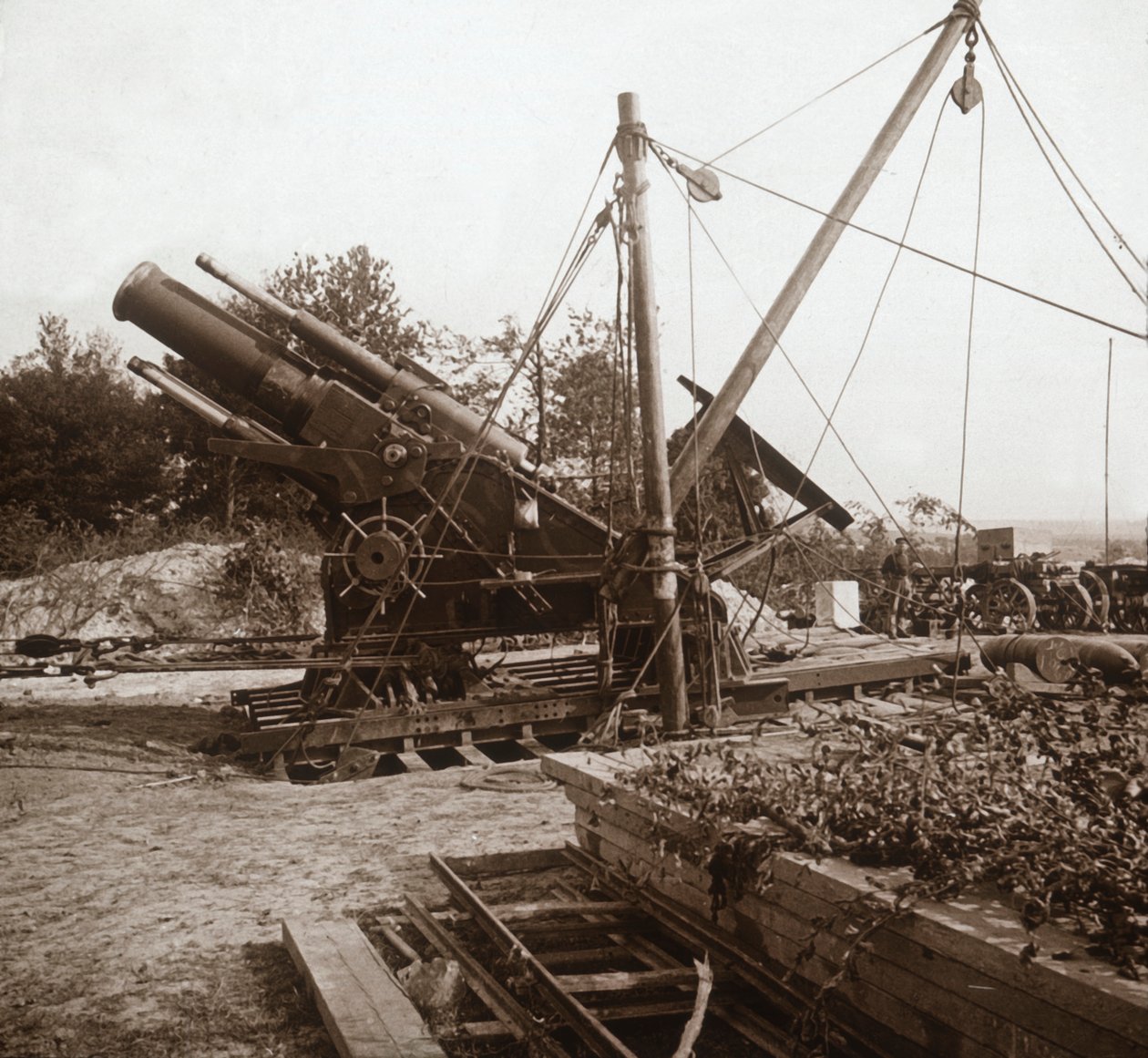 Moździerz 220, Genicourt, północna Francja, c1914-c1918 autorstwa Unbekannt
