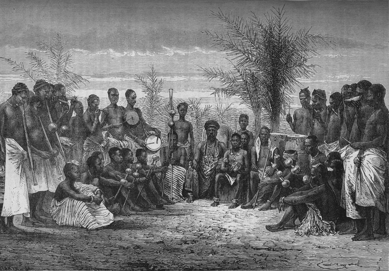 Król Cape Coast i jego dwór, ok. 1880 r. autorstwa Unbekannt
