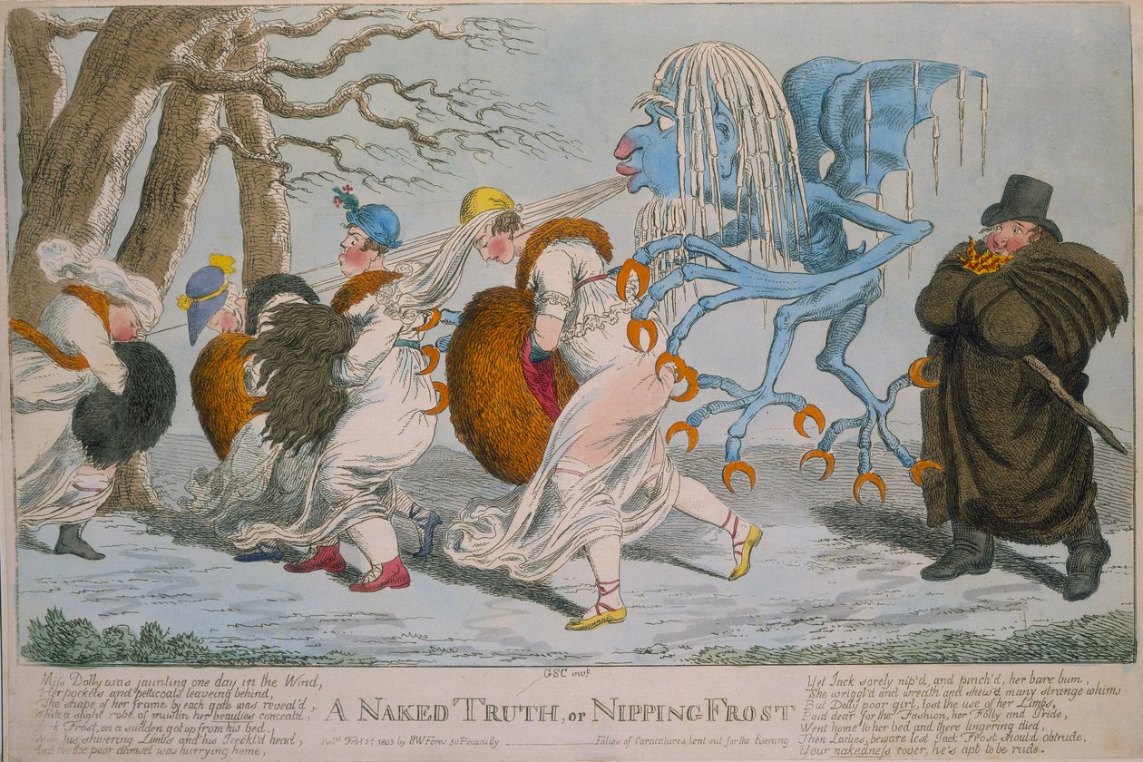 „Naga prawda, czyli szczypiący mróz”, 1803 r. autorstwa Unbekannt
