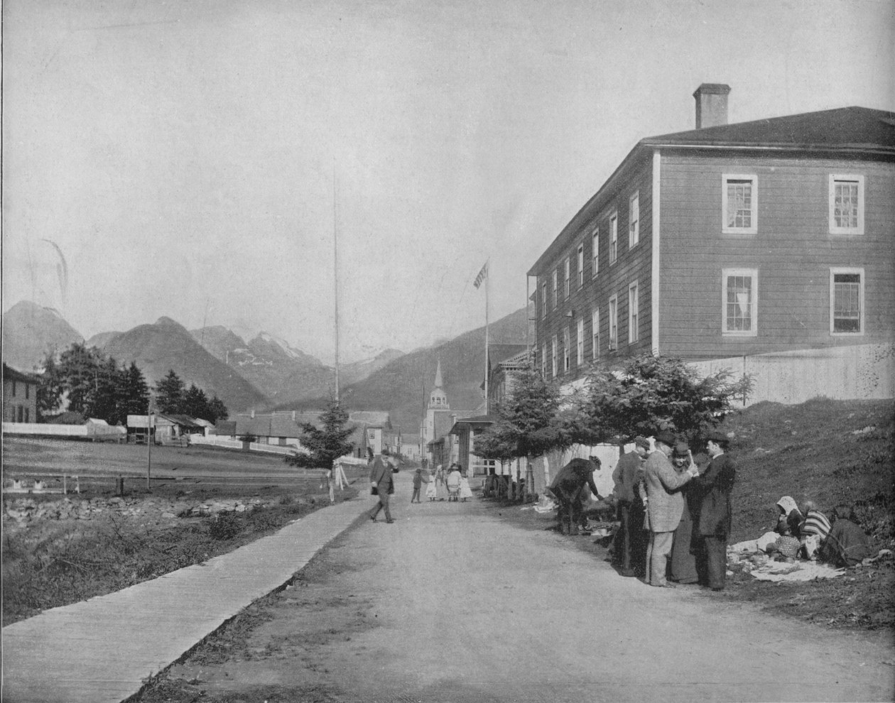 Ulica w Sitka na Alasce, ok. 1897 r. autorstwa Unbekannt