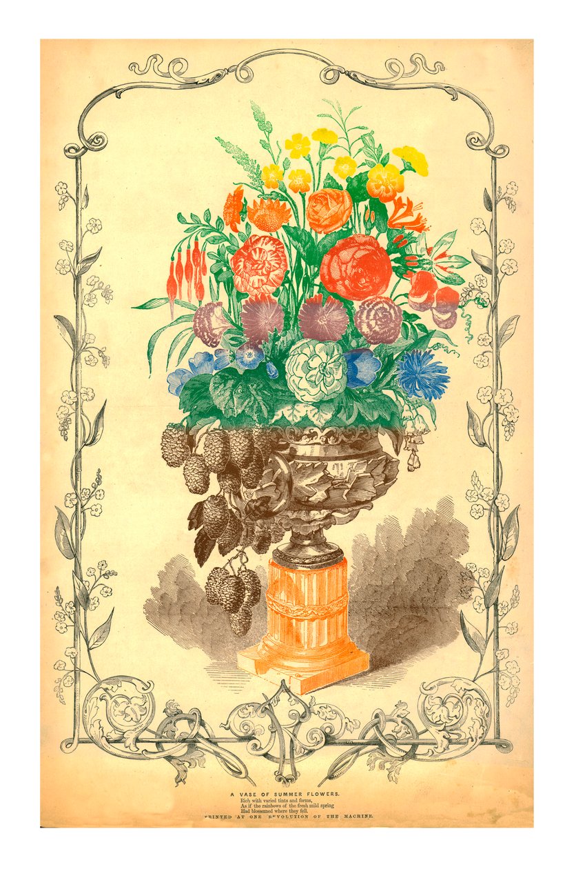 Wazon letnich kwiatów, 1849. autorstwa Unbekannt