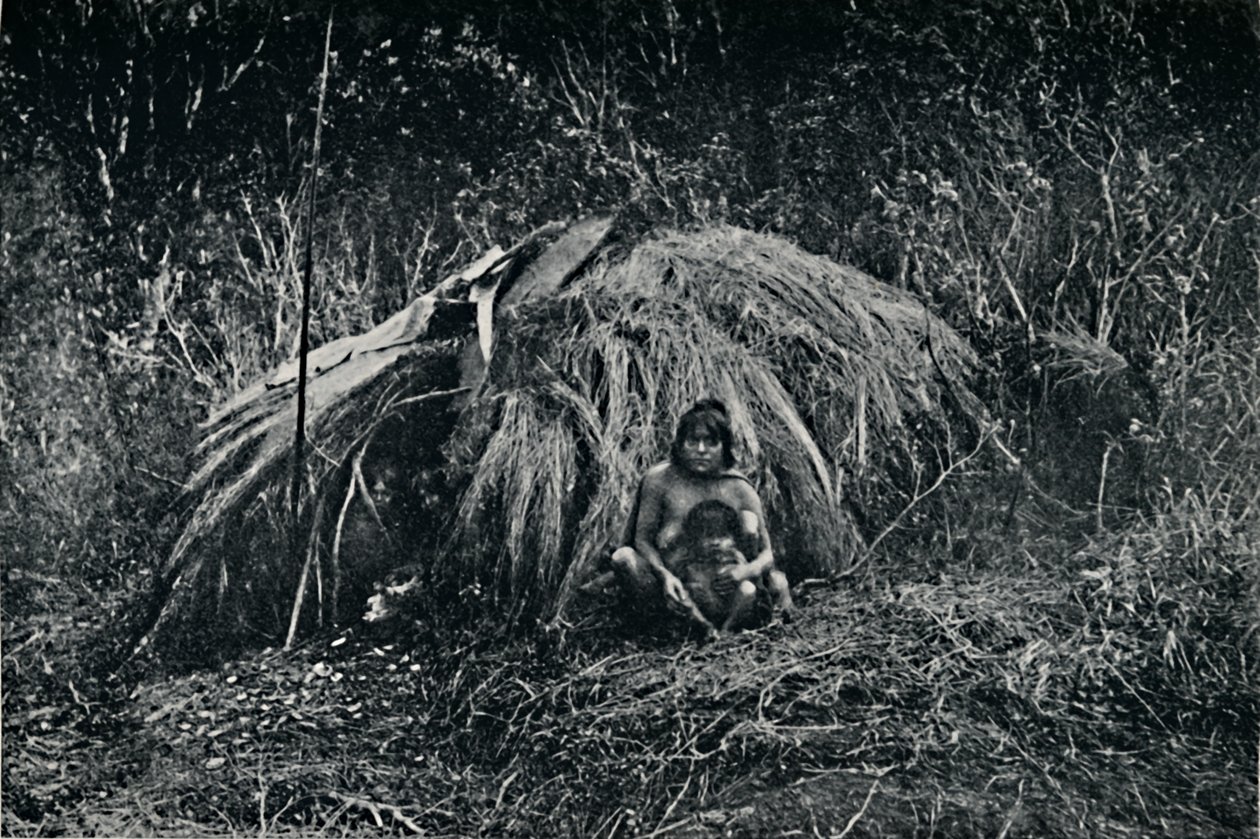 Chata Yaghan w Fuegia, 1911 autorstwa Unbekannt