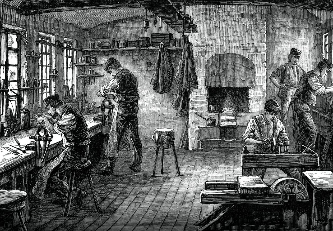 Sklep z nożami, ok. 1880 autorstwa Unbekannt