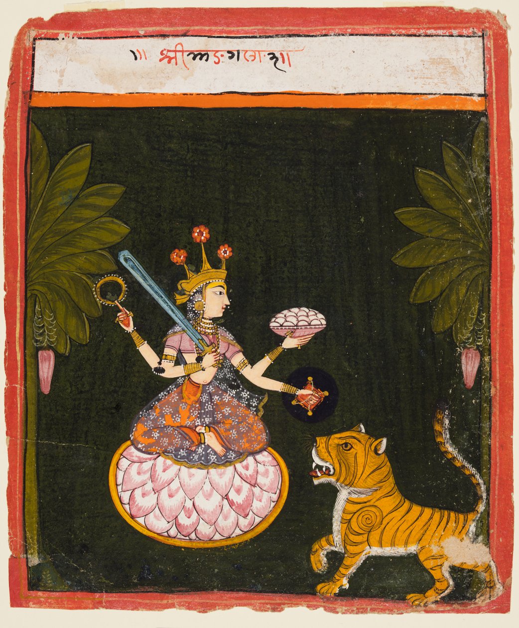 Strona z serii Devi, c. 1660. autorstwa Unbekannt