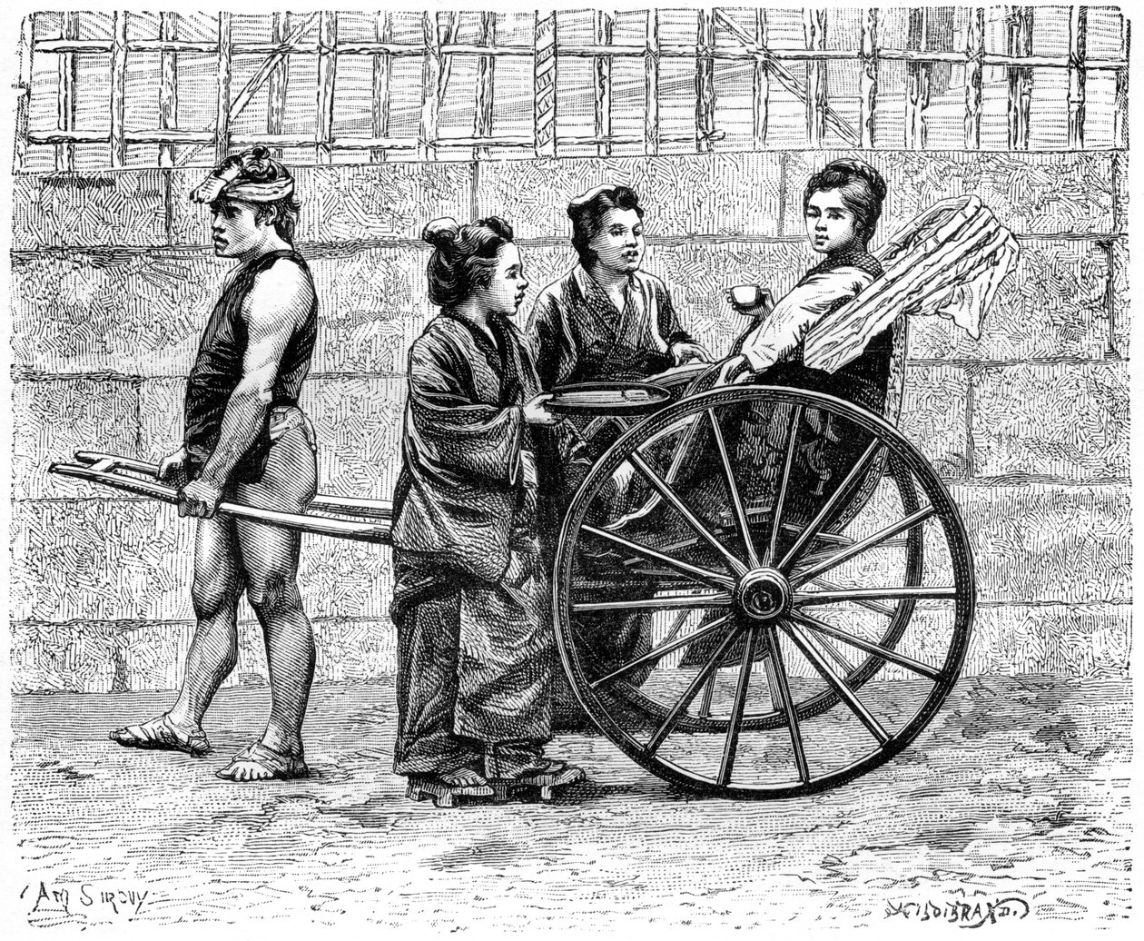 Riksza, Japonia, 1895 autorstwa Unbekannt