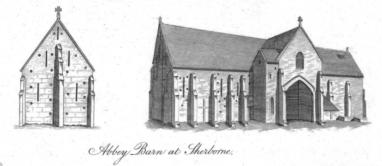 Abbey Barn w Sherborne. autorstwa Unbekannt