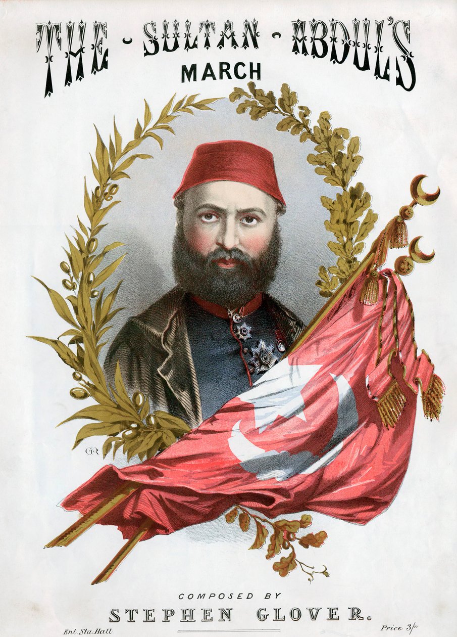 Abd-ul-Aziz 1830-1876, sułtan Turcji od 1861, c1871 autorstwa Unbekannt