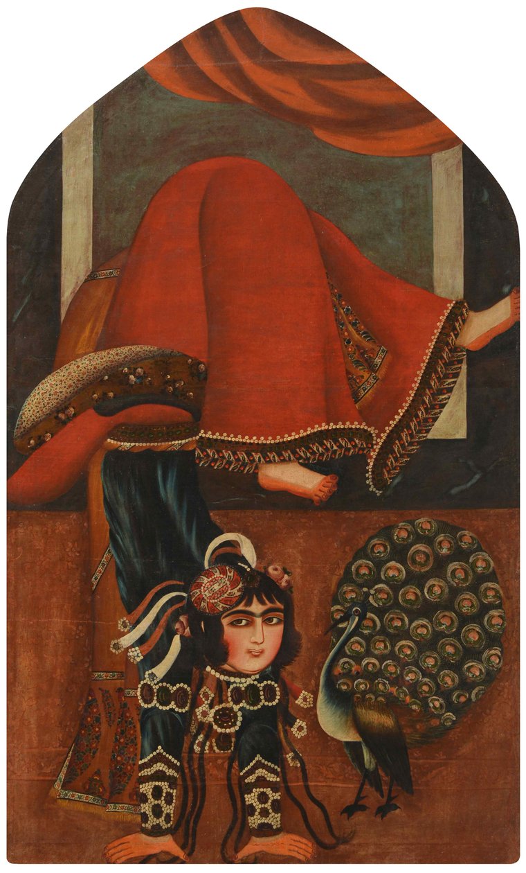 Akrobata i paw, ok. 1825 r. autorstwa Unbekannt
