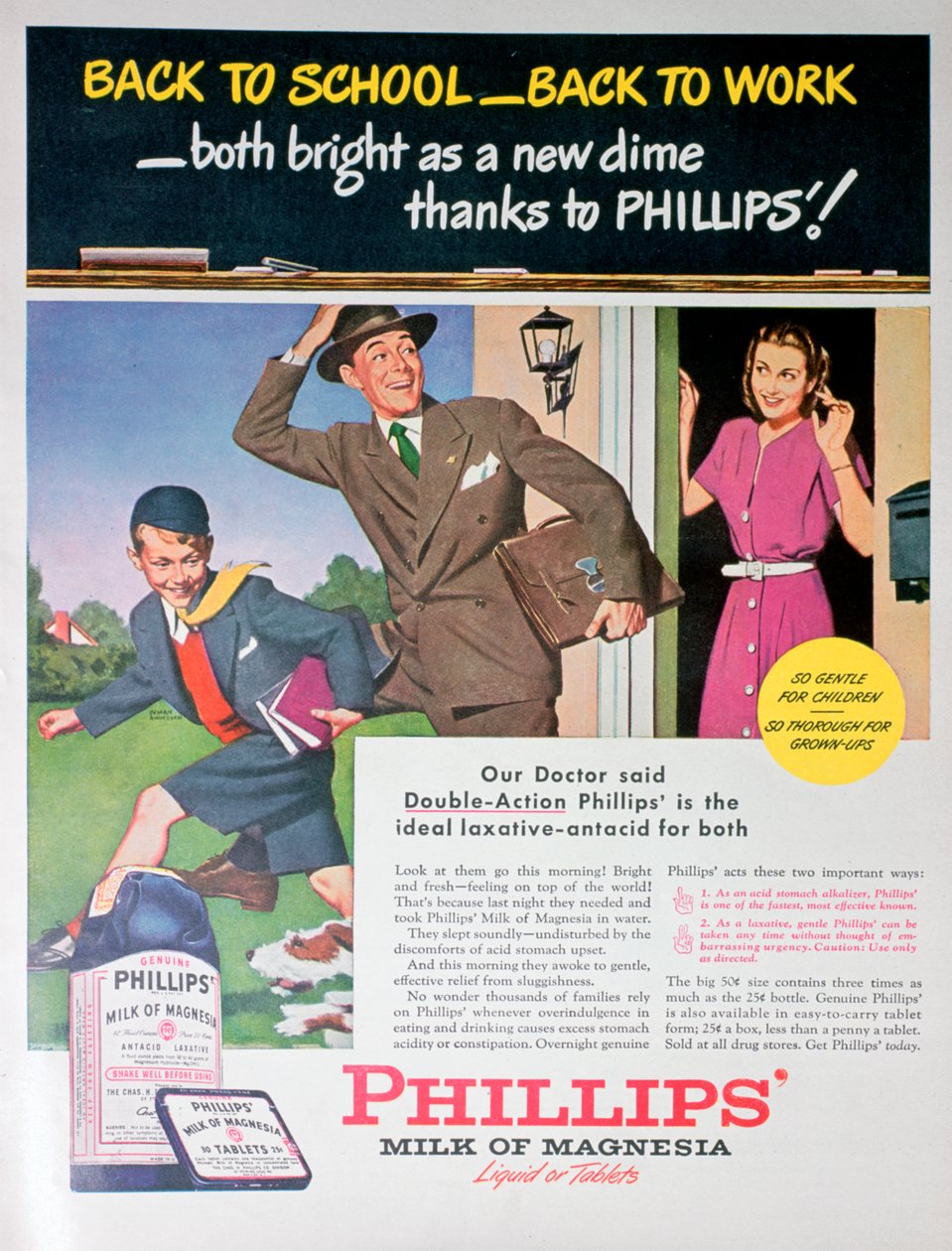 Reklama mleka magnezowego Phillips, 1946 autorstwa Unbekannt