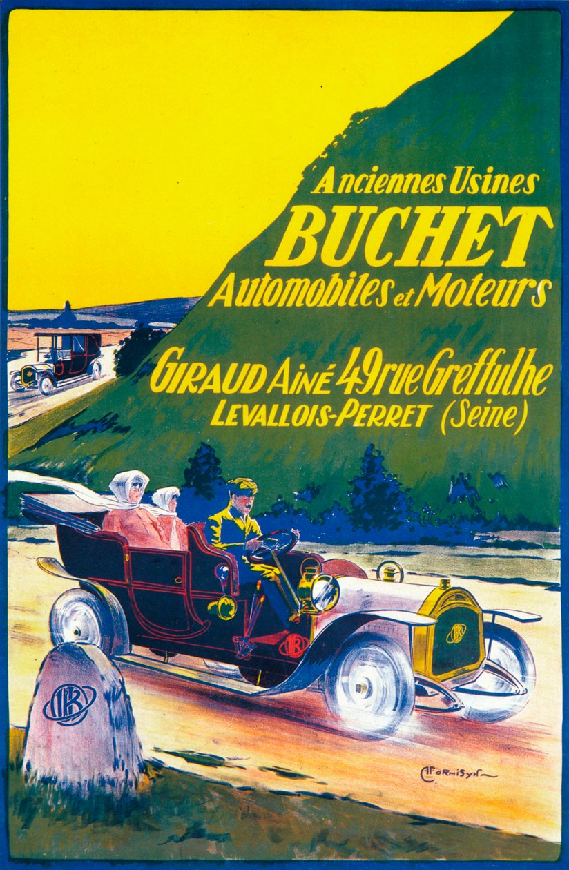 Reklama samochodów Buchet, c1910 autorstwa Unbekannt