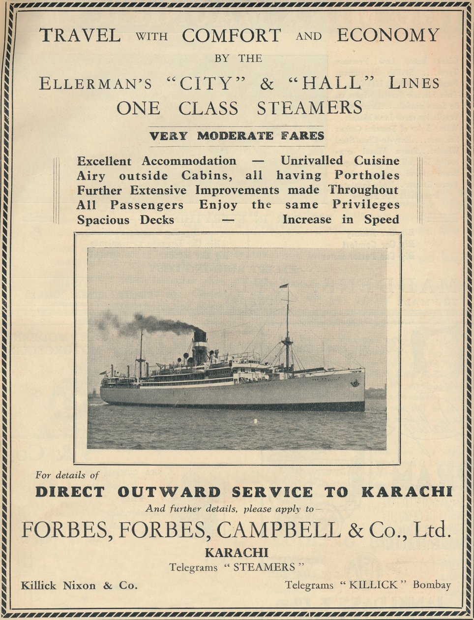 Reklama parowców Ellermans, 1936. autorstwa Unbekannt