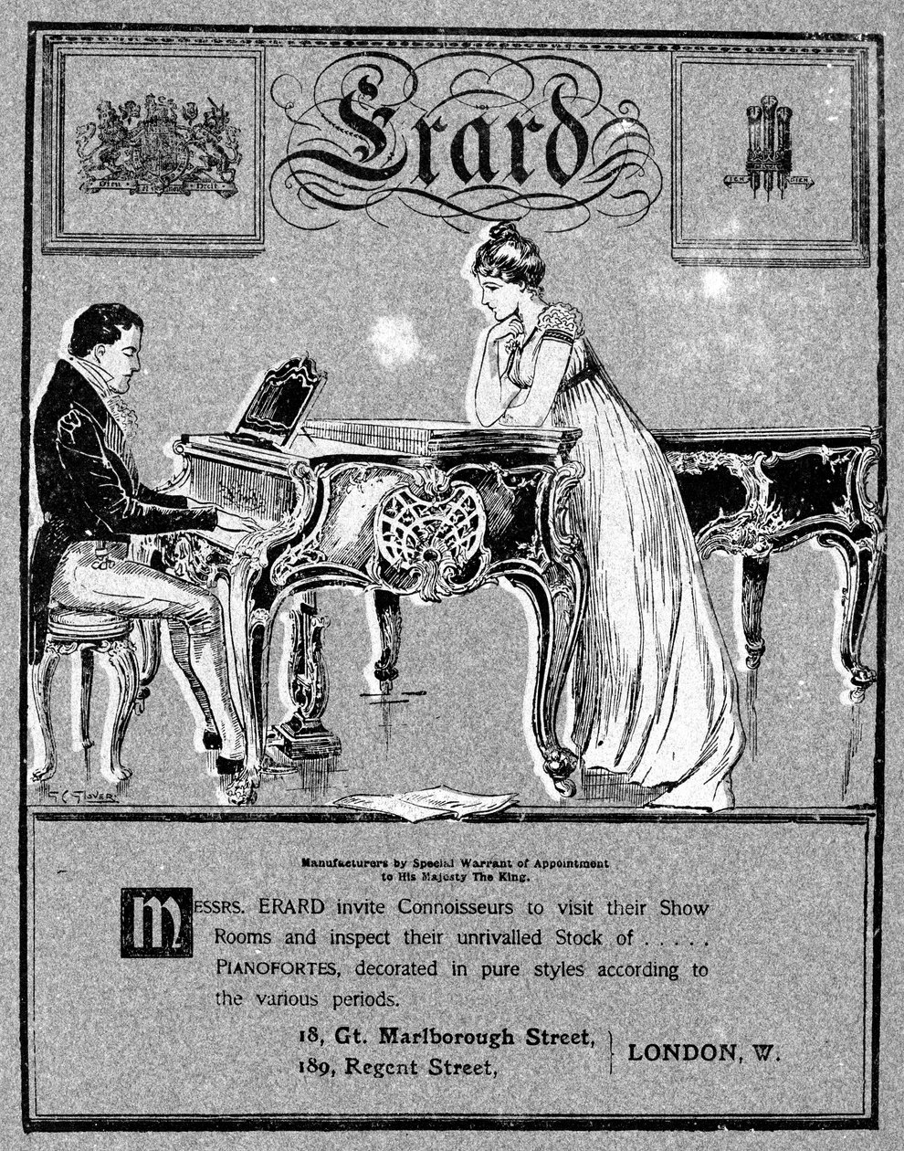 Reklama pianin Erard, 1901 autorstwa Unbekannt