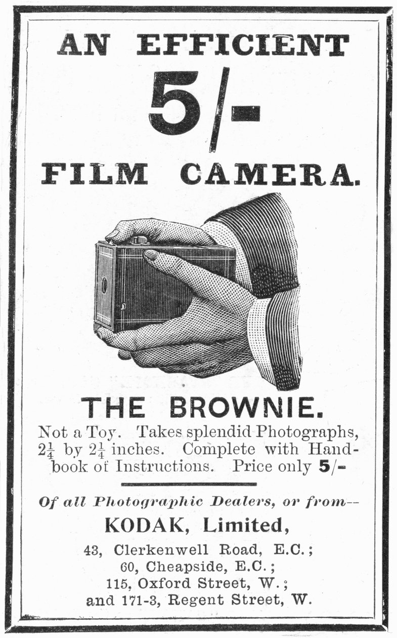 Reklama aparatów typu box Kodak Brownie, 1900 autorstwa Unbekannt