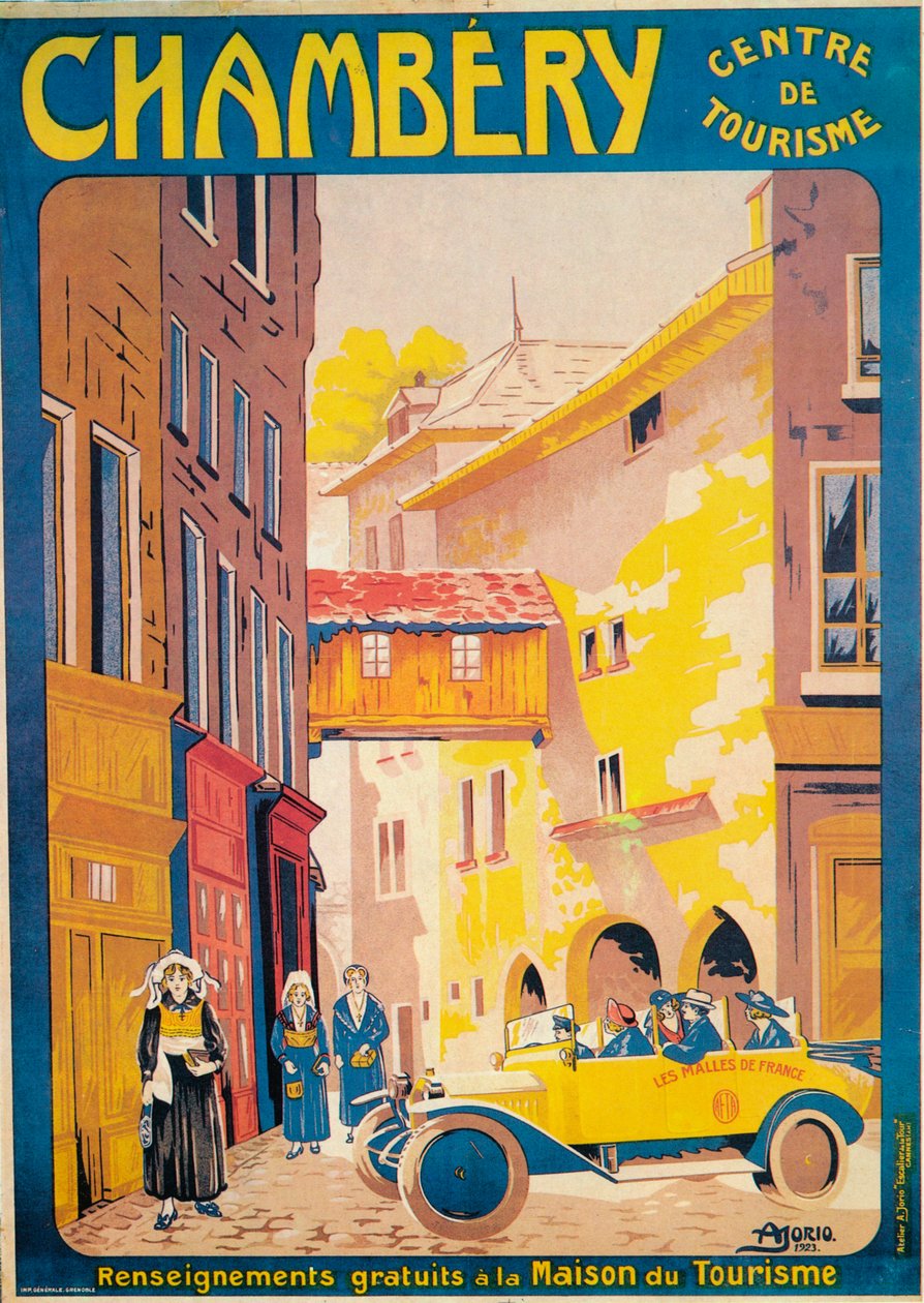Reklama turystyczna w Chambery we Francji, ok. 1920 r. autorstwa Unbekannt