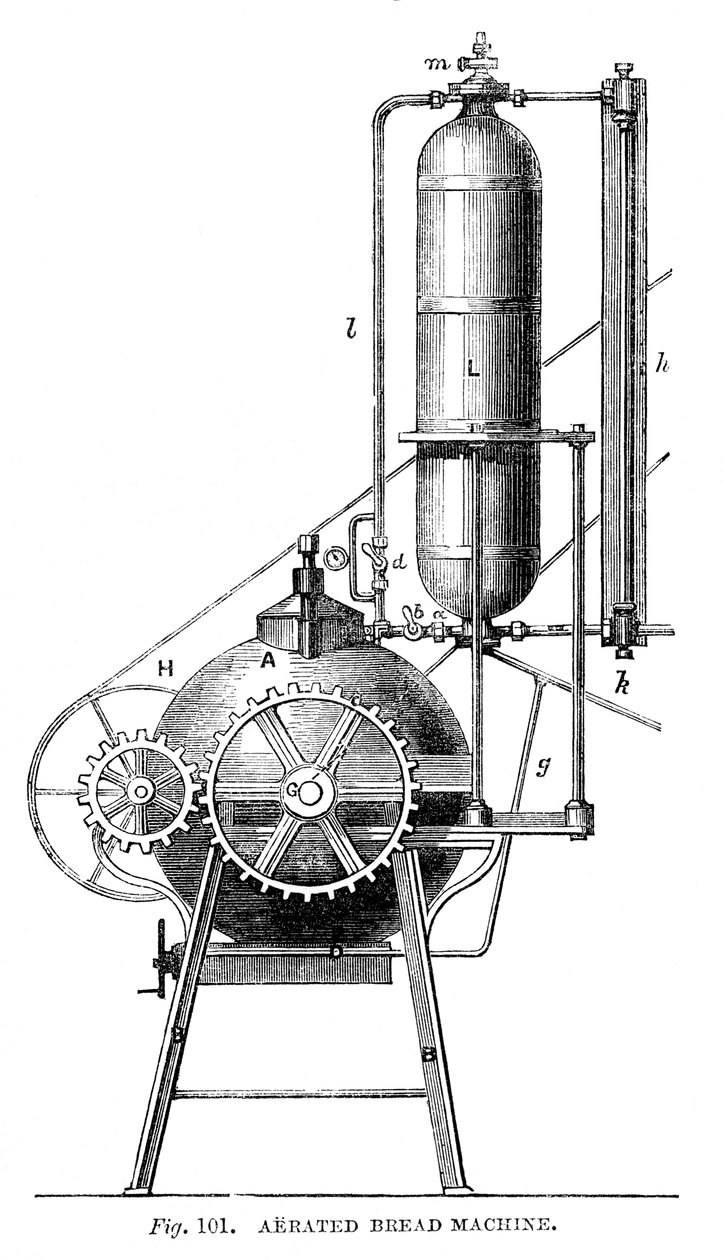 Maszyna do chleba gazowanego, 1866 autorstwa Unbekannt