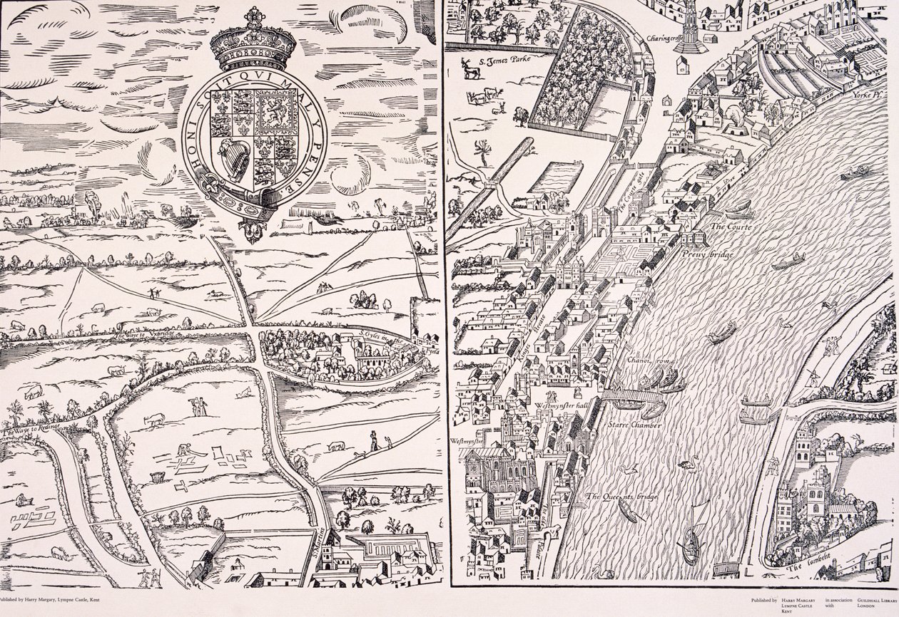 „Agas” mapa Londynu, c1561 autorstwa Unbekannt