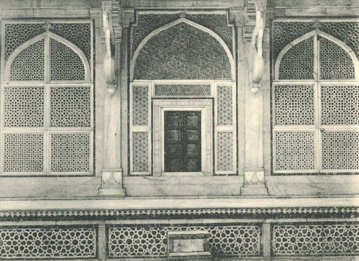 Agra. Ekran grobowca Sulima Chishtish, Futtehpur Sikri. autorstwa Unbekannt