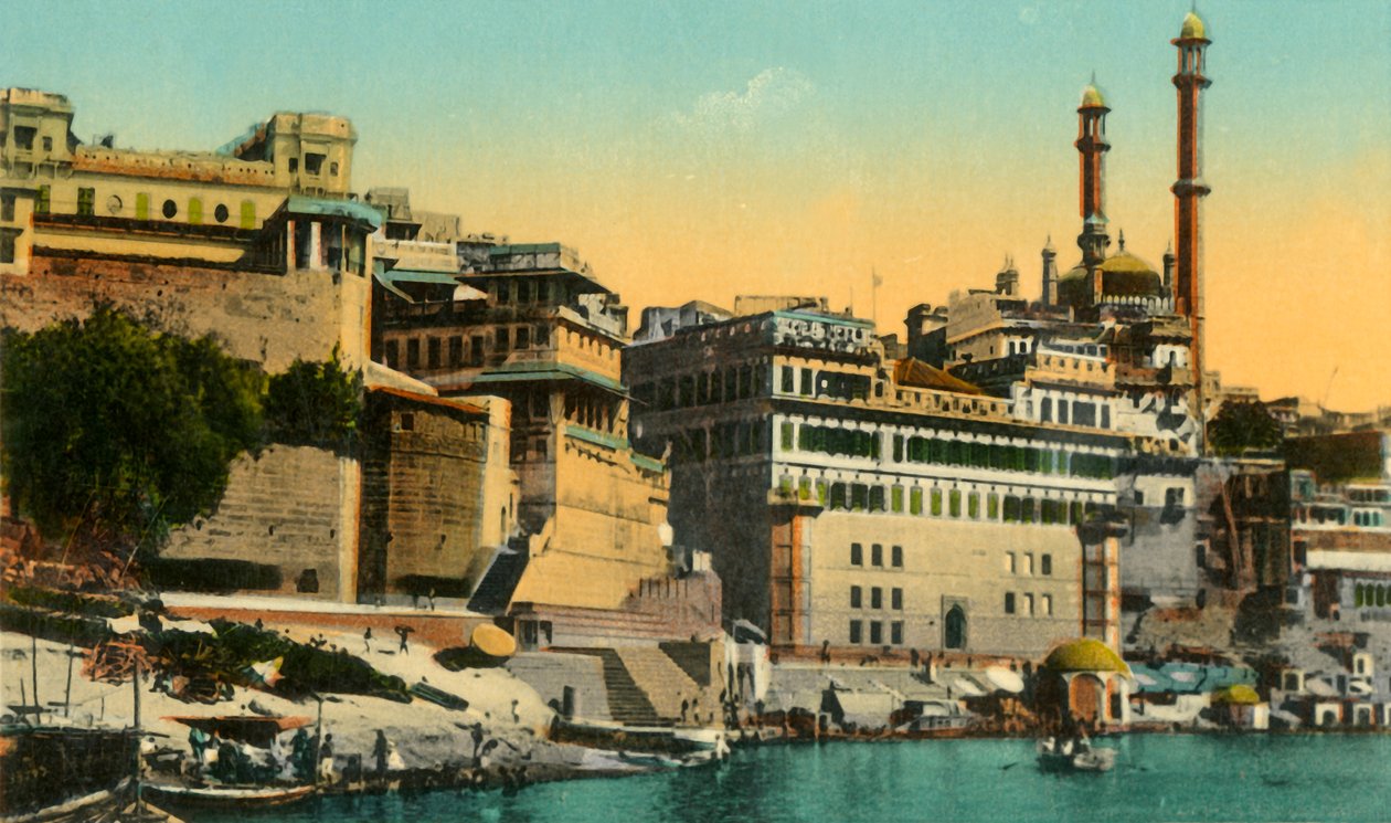 Meczet i Ghat Alamgir, Benares, ok. 1910. autorstwa Unbekannt