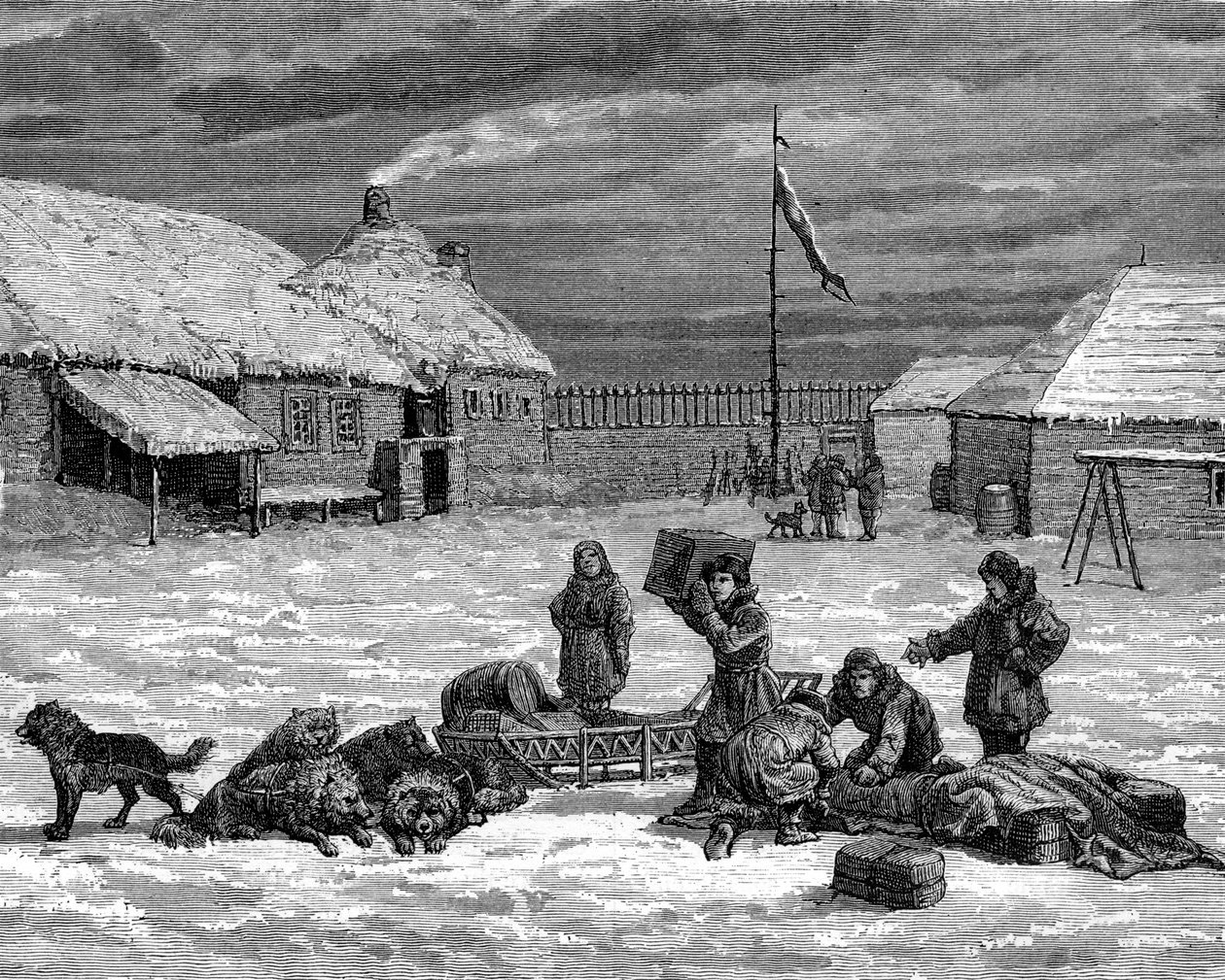 Scena alaskańska, USA, XIX w. autorstwa Unbekannt