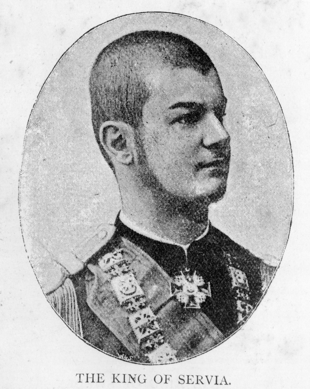 Aleksander I, król Serbii (lito) autorstwa Unbekannt