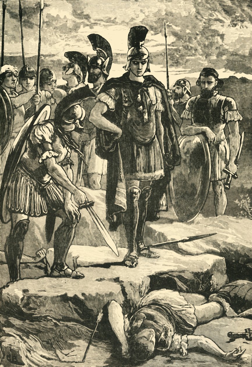 Aleksander i ciało Dariusza, 1890. autorstwa Unbekannt