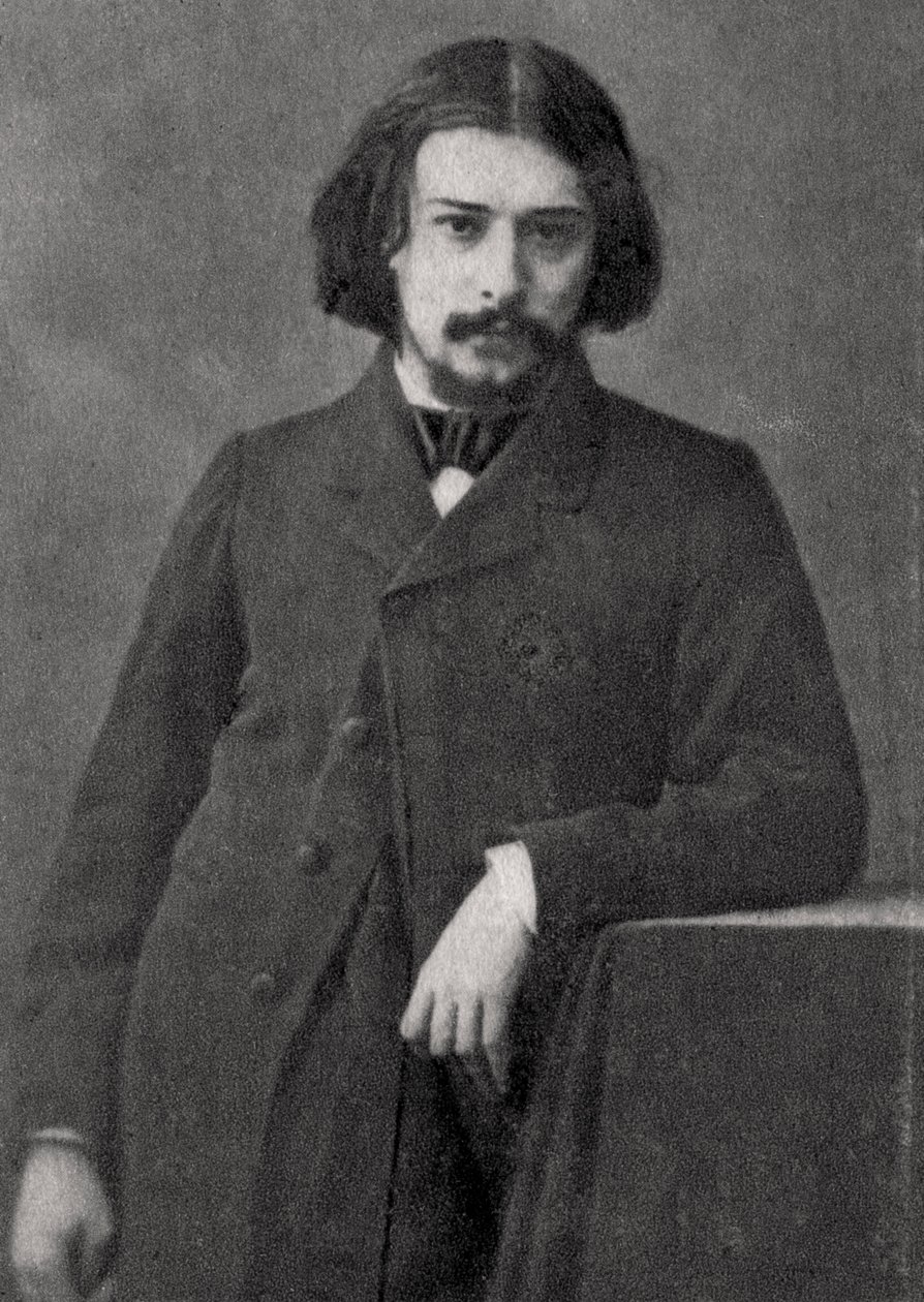 Alphonse Daudet, francuski powieściopisarz, 1869 autorstwa Unbekannt