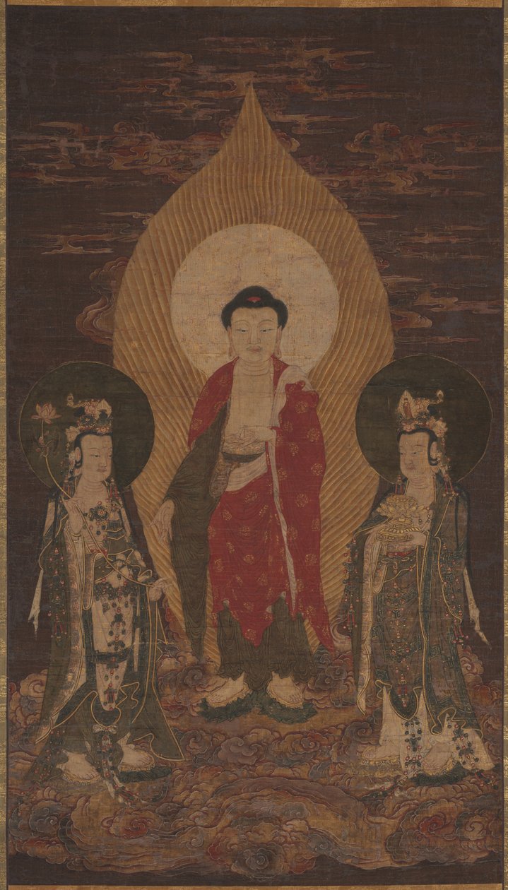 Triada Amitabha, prawdopodobnie 1400. autorstwa Unbekannt