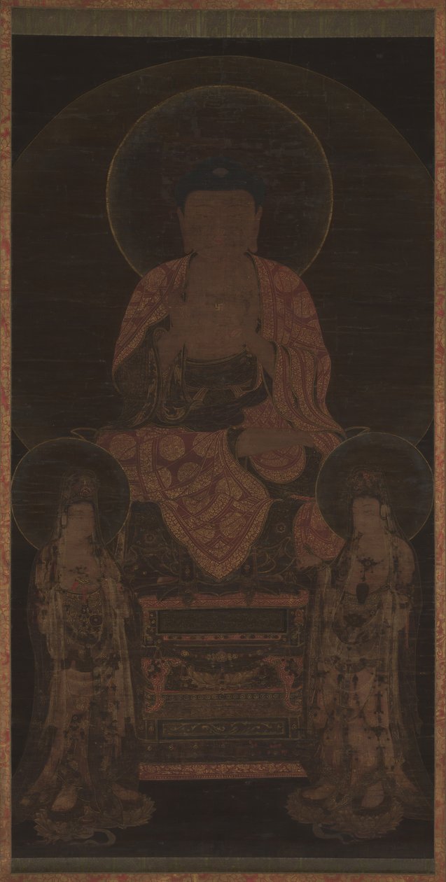 Triada Amitabha, ca. 13 wiek. autorstwa Unbekannt