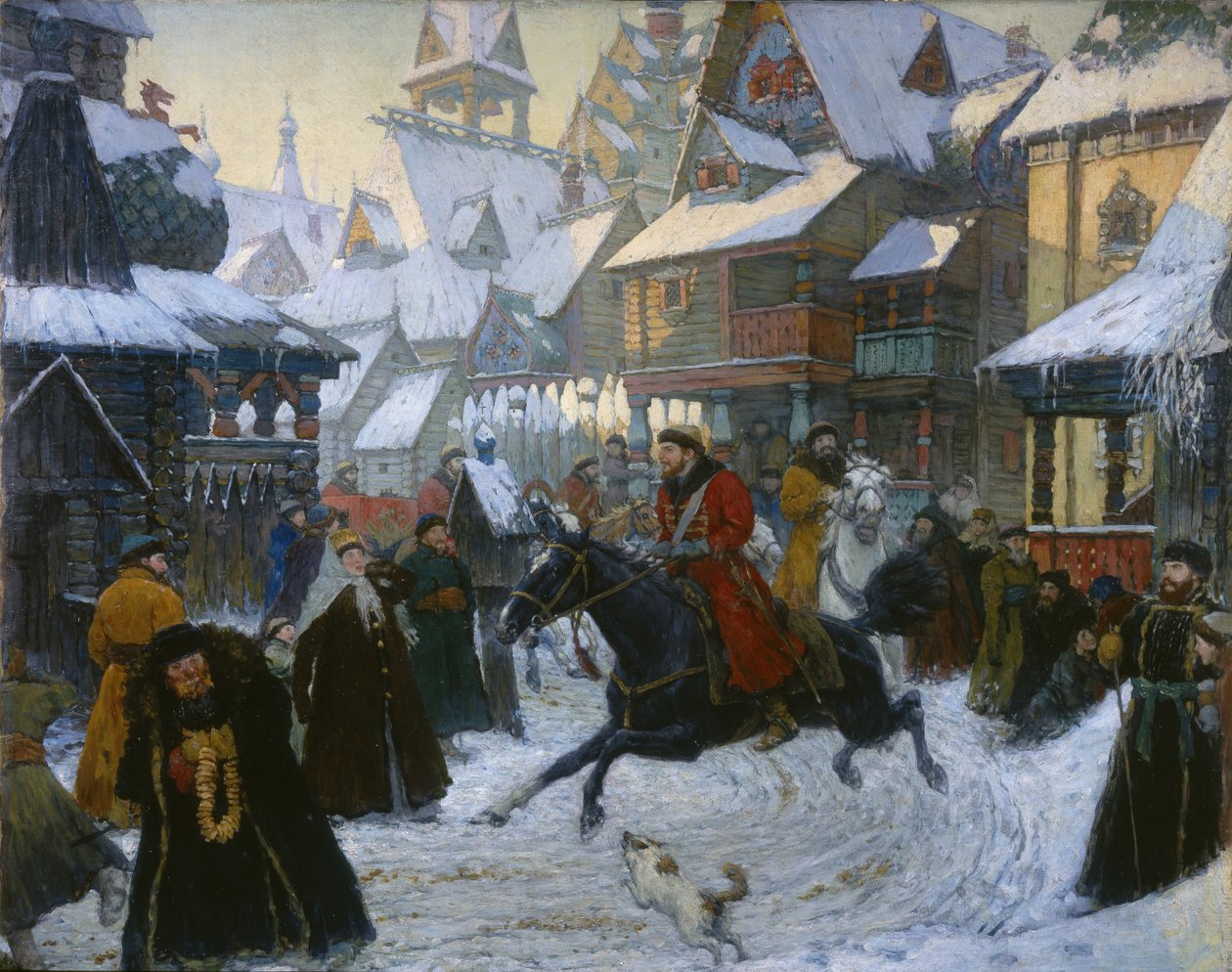 Starożytne rosyjskie miasto. Jeźdźcy, lata 1910 autorstwa Unbekannt