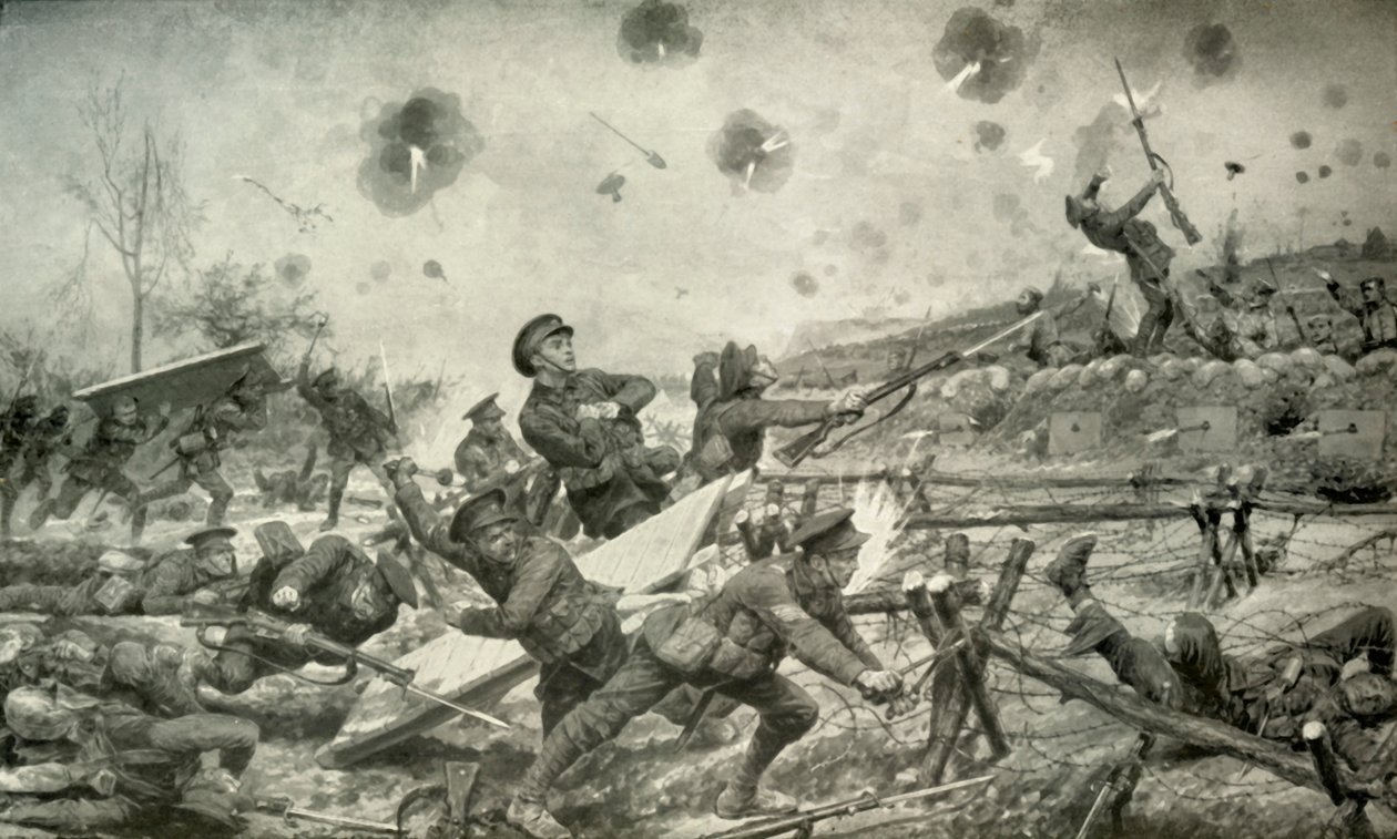 Atak prowadzony przez bombardowanie, 1919. autorstwa Unbekannt