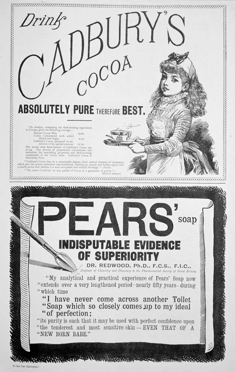 Strona reklamowa w Yuletide, 1890. autorstwa Unbekannt