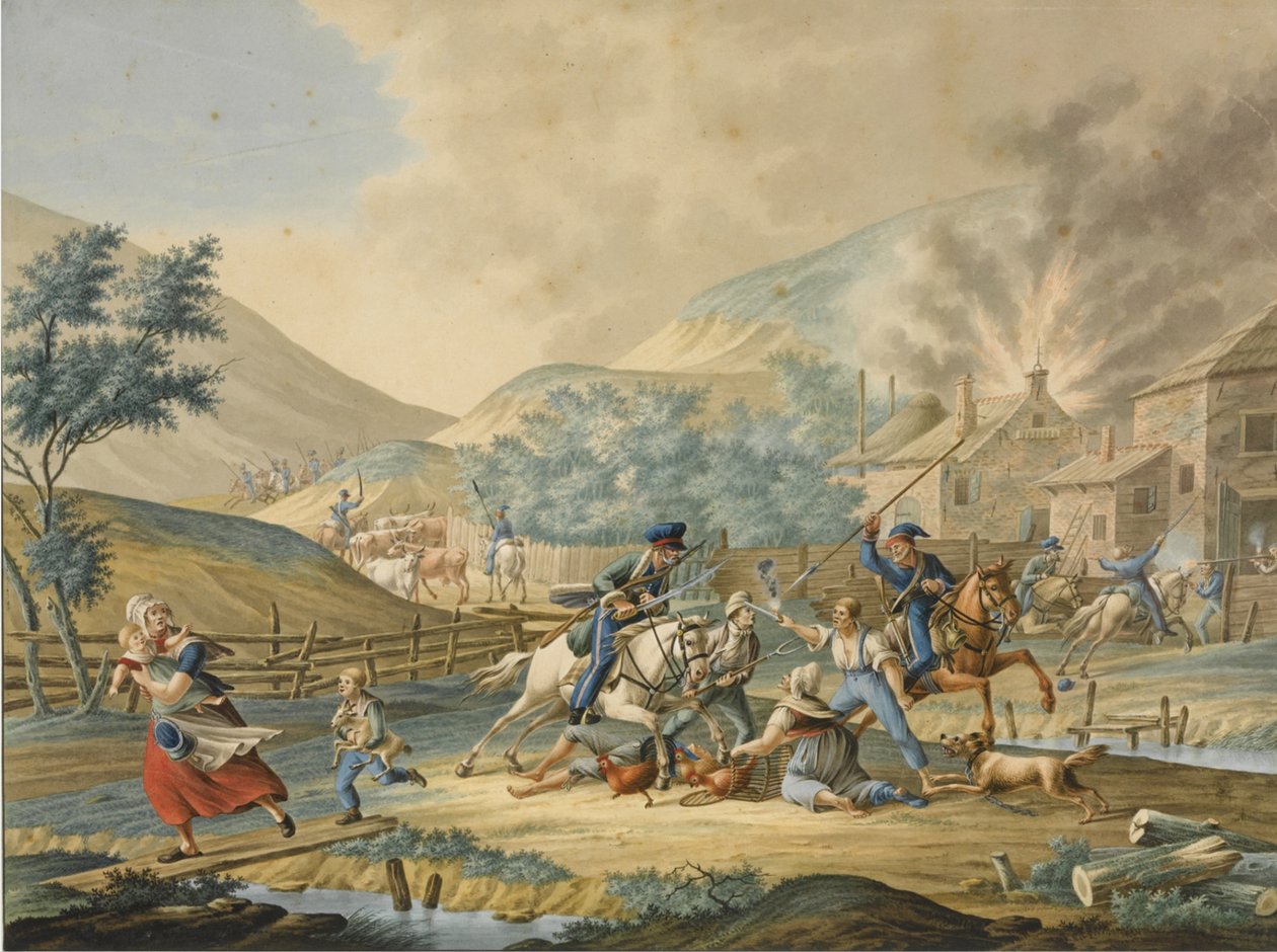Anglo-rosyjska inwazja na Holandię w 1799 r. autorstwa Unbekannt