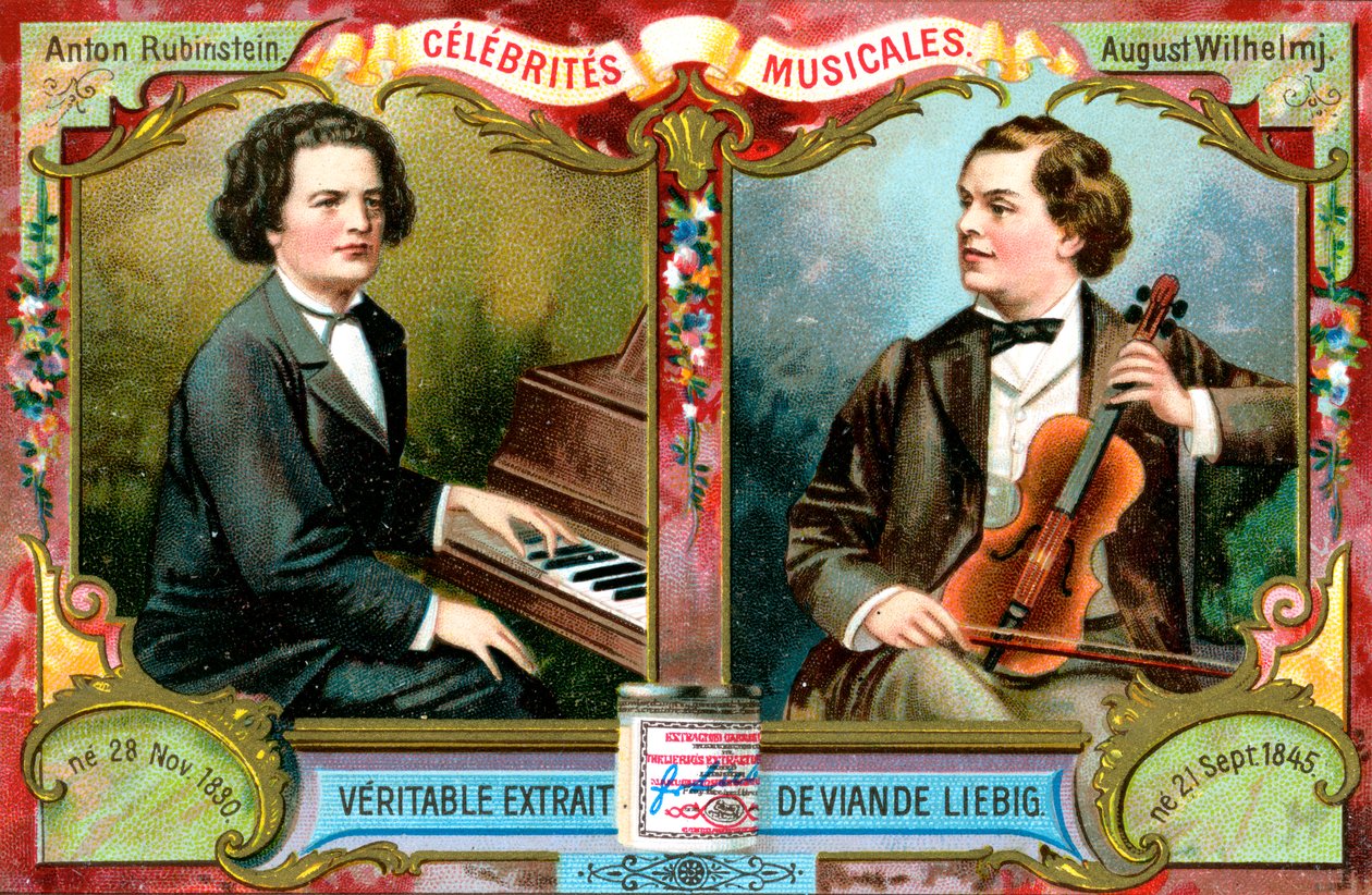 Anton Rubinstein i August Wilhelmj, ok. 1900 autorstwa Unbekannt