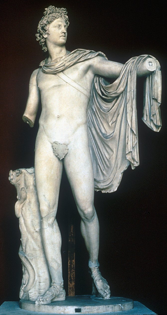 Apollo Belvedere, posąg starożytnej Grecji, ok. 400-323 p.n.e. autorstwa Unbekannt