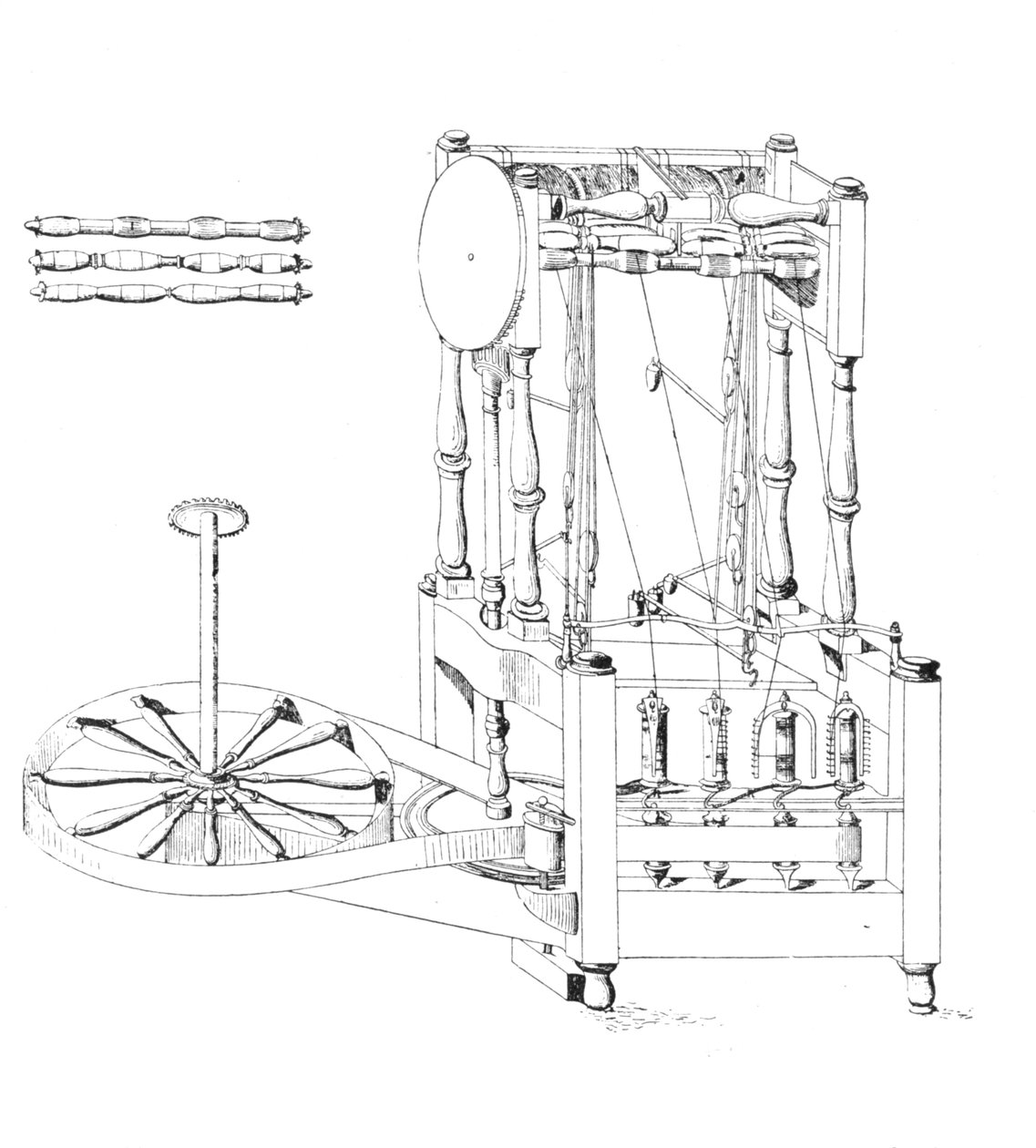 Arkwrights Spinning Jenny, 1769, 1769, 1904 autorstwa Unbekannt