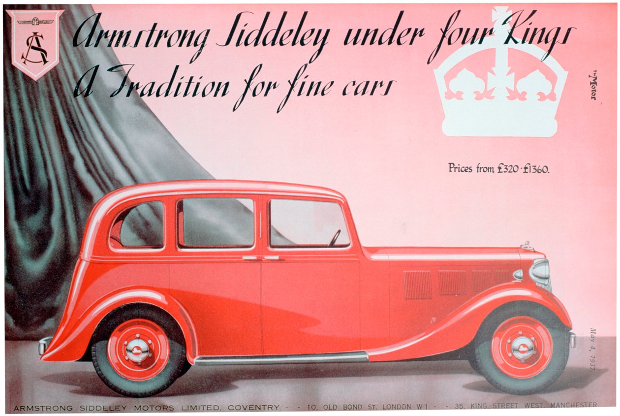 Reklama Armstrong Siddeley Motors, 1937 autorstwa Unbekannt