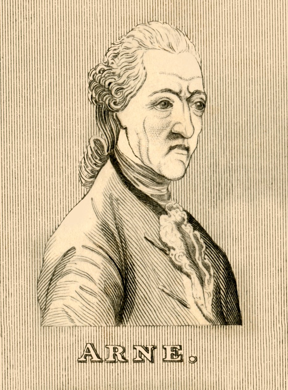 Arne, 1710-1778, 1830. autorstwa Unbekannt