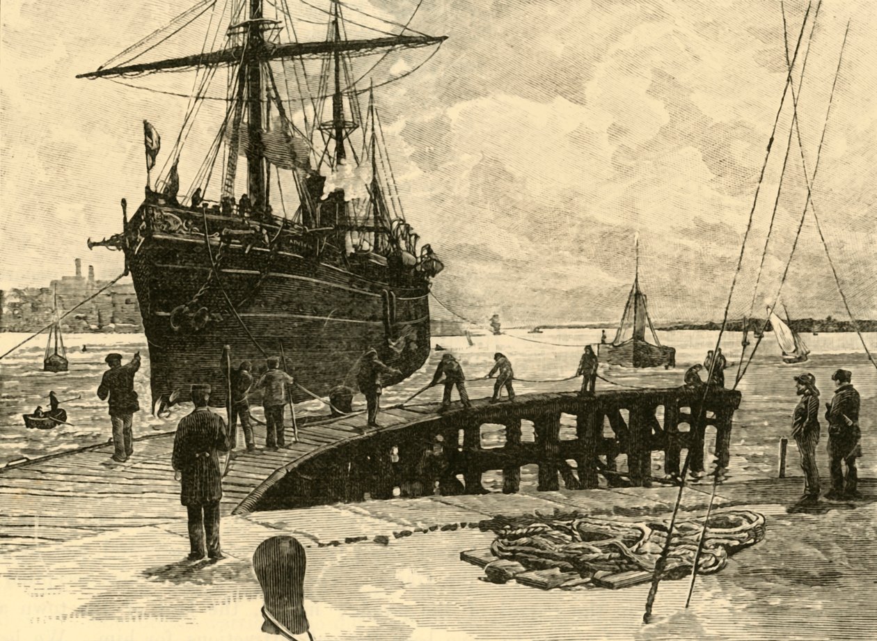Przybycie parowca w Southampton Docks, 1898. autorstwa Unbekannt