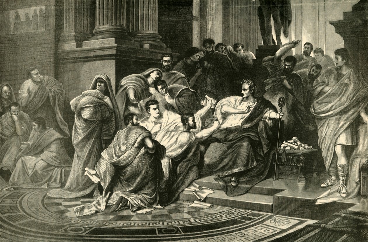 Zabójstwo Juliusza Cezara, 1890. autorstwa Unbekannt