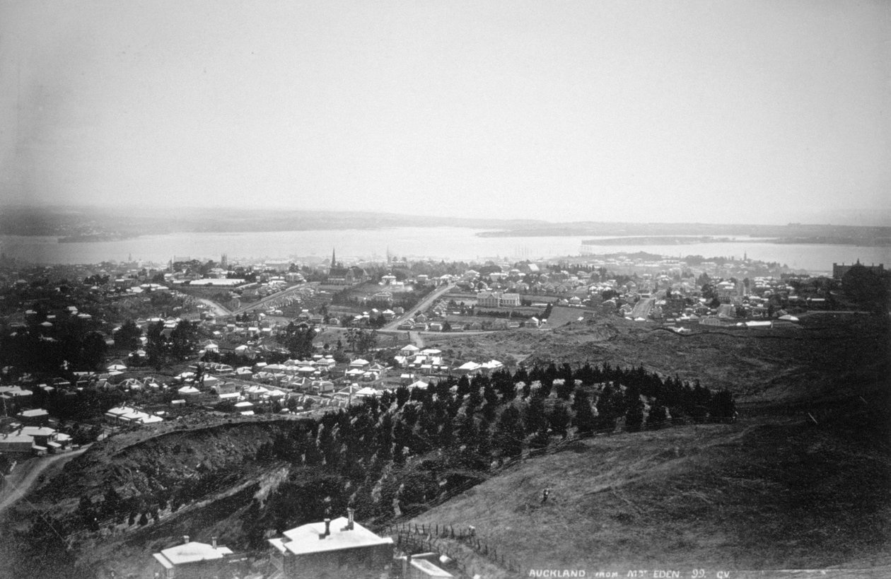 Auckland z Mt Eden, Nowa Zelandia, 1899 autorstwa Unbekannt