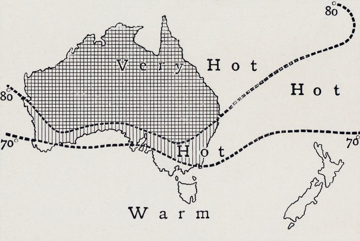 Średnia temperatura w styczniu, 1923. autorstwa Unbekannt
