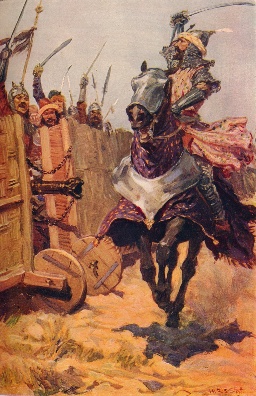 Baber dopingujący swoich żołnierzy, c1526 c1912 autorstwa Unbekannt