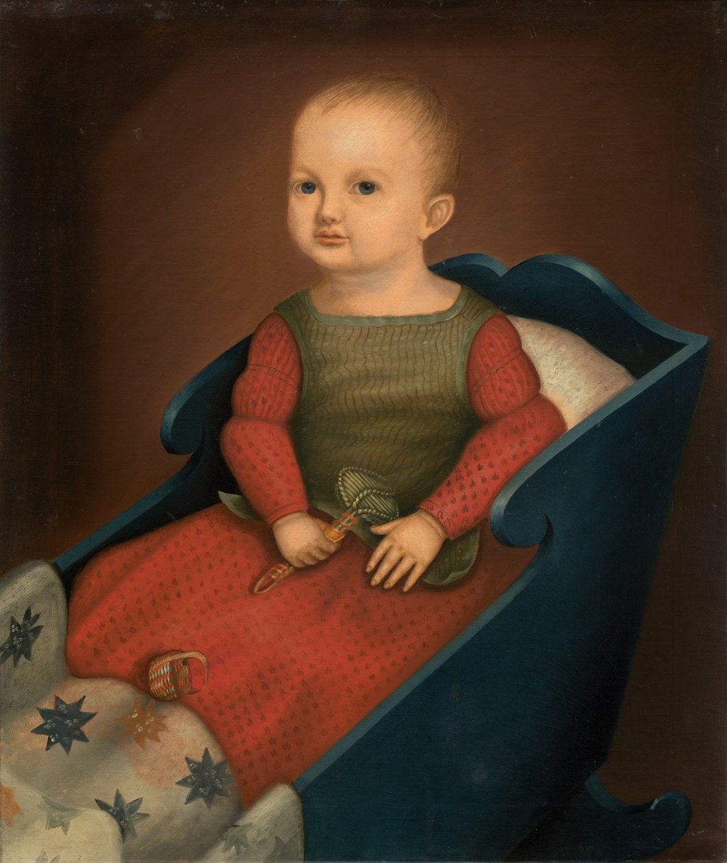 Dziecko w niebieskiej kołysce 1840. autorstwa Unbekannt